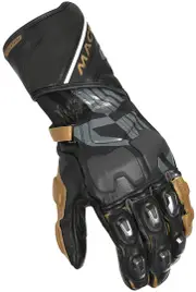 Macna Powertrack Motorcycle Gloves, black-gold, Size 2XL for Men Black Gold