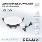 30PCS 13W Flat Panel LED Downlight 240V External Driver AS/NZS Certified IP44 CE