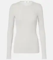 [Agolde] Agolde Delphi ribbed-knit jersey top AU 8 grey