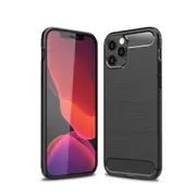 MCC Slim iPhone 12 Pro Max Shockproof Soft Carbon Case Cover Apple Skin [Black]