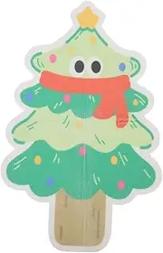BCOATH Wall Mounted Cat Scratching Mat Self Adhesive Cartoon Christmas Tree Shaped Climbing Carpet Durable Cat Scratch Pad for Wall Couch Floor Protection Engaging Cat for Play