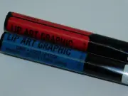 Rimmel Liner Liquid Lipstick Graphic Lip Art TWO Go Hard (red) & Tag Me (blue)