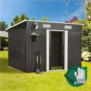 Livsip Garden Shed 2.38x1.31M Outdoor Storage Sheds Workshop Cabin Metal House