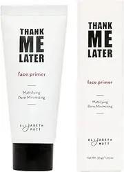 Elizabeth Mott Matte Makeup Base Primer for Face: Thank Me Later Face Primer for Oily Skin - Pore Minimizer, Shine Control Make Up Primer to Hide Wrinkles and Fine Lines - Cruelty Free Cosmetics - 30g
