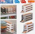 Automatic Scrolling Egg Rack Holder Storage Box Container Refrigerator 4-Tier AU