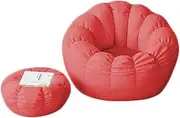 UYSOFRCV Bean Bag Covers Only, with Zipper Soft Cotton Linen Stuffable Bean Bags Chair, Stuffed Animal Storage Memory Foam Sack Bean Bag for Adults,Kids,Teens,Orange