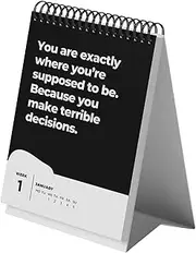 2025 Demotivational Calendar, Extremely Negative Desk Calendar 2025 with 52 Negative Quotes, Anti-Life Motivational Calendar, 2025 Humor Desk Calendar, For Adults All Ages