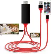 [Apple Mfi Certified] Lightning to HDMI Cable Adapter Compatible with Iphone, 10
