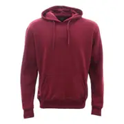Adult Men's Unisex Plain Hoodie Jumper Pullover Sweater - Burgundy