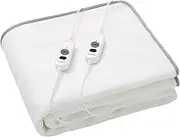 Dreamaker Washable Fitted Electric Blanket, Fast Heating, 3 Heat Setting, Safety Overheat Protection, Machine Washable White King Bed