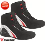 Shoes Dainese Motorshoe Wp Black Red White Motorcycle Shoes Waterproof