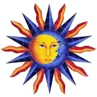 Sun Moon Pool Mosaic Ceramic Tile Swimming Bath Patio Deck Bar TableTop Wall