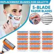 12PCS Replacement Blades For Gillette Fusion Razor Shaver Shaving Trimmer Set
