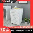 office drawer unit storage cabinet wheels 5 drawers white 33x38x63 3064