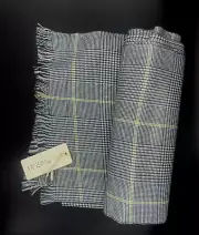 mens cashmere scarf italy, 75x28, printed on both sides, gray pattern