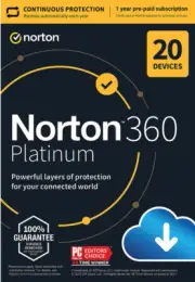 Norton 360 PLATINUM for 2025, Upto 20 Devices 100GB VPN Parental Control