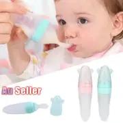 Infant Baby Silicone Feeding With Spoon Feeder Food Rice Cereal Bottle AU
