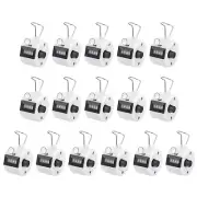 16Pcs Clicker Counter, 4 Digit Mechanical Handheld Tally Click Counter White
