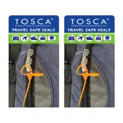 40pc Tosca Travel Tamper Proof Safety Luggage Bag Zip Security Seals - Orange