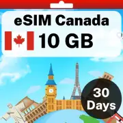 eSIM Canada - 10 GB - 30 Days - Travel eSIM | QR code activation
