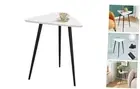 White Side Table Small Triangle End Tables Modern Narrow Sofa Table for