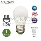 NEW Amonson Lighting 12V 5W LED Bulb E27 Edison Screw Head Globe A50 Warm White