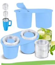 Ice Cube Tray for Stanley Cup, Upgrades Silicone Ice Maker With Lid,