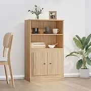 Generic Highboard Sonoma Oak 60x35.5x103.5 cm Engineered Wood,Furniture,Cabinets & Storage,Buffets & Sideboards