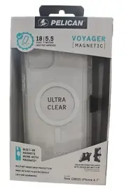 Pelican Voyager MagSafe-Compatible Case with Holster For iPhone 14 Plus - Clear