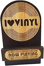 Vinyl Record Stand Wooden Display Vinyl Holder Stand Record Storage Organizer for Office