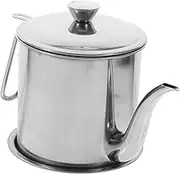 STOBAZA Kitchen Oil Strainer Storage Can Grease Oil Holder Grease Pot Strainer Kitchen Storage