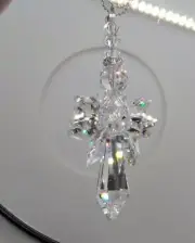 Handmade w/ Swarovski Crystal Clear Angel Suncatcher/ Prism/ Ornament