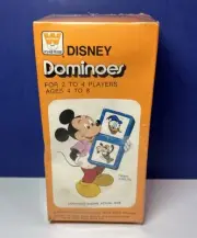 Vintage 1976 Walt Disney Dominoes 28 Pieces Plastic - Mickey Goofy Donald - NEW