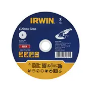 IRWIN 125 x 22mm 80 Grit Fibre Disc - 3 Pack