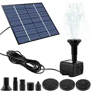 Solar Fountain Pump Solar Water Features for Garden 1.4W Solar Powered Water Fountain with 8 Nozzles Solar Fountain Water Feature Pump Kit for Bird Bath Small Ponds Fish Tank Pool (styleA)