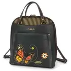 NEW Chala CONVERTIBLE Backpack Purse Shoulder Tote Bag MONARCH BUTTERFLY Black
