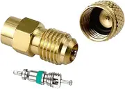 AC Refill Valve, AC Valve Tool | Brass Air Conditioning Valve for Vehicles - Vehicle Valve Repair Tool, Service Access Valve Caps, Heavy Duty Accessories for Efficient Repair and Refill