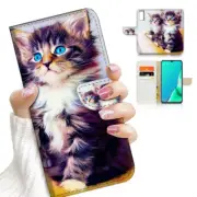 ( For Vivo Y20S ) Wallet Flip Case Cover AJ23544 Kitten Cat