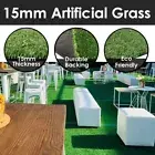Artificial Grass Synthetic Turf Lawn Carpet 15mm Thick 4SQM to 100SQM 4m Width