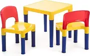 Lenoxx Kids 3-Piece Colourful Table & Chair Set – Durable, Easy-to-Clean, Perfect for Play, Study, and Creative Activities, Bright and Fun Design, Ideal for Toddlers and Young Children