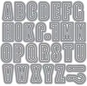 Uppercase Letter Alphabets Dies for Card Making Embossing Stencil Die Cuts Punch Template Mould Handmade Crafts Metal Cutting Dies for DIY Scrapbooking Paper Crafting Arts Crafts Scrapbook Album Decor