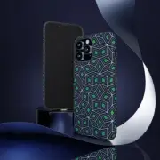 Blue & Green Penrose Phone Case - Tough Style - iPhone 13