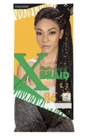 LOT Hollywood X-Braid 100% Afrelle Kanekalon Braiding - 86" #99J blk wine NEW