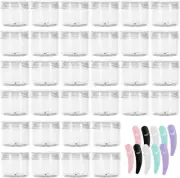 100 Packs Small Cosmetic Containers with Lids 20 Gram and 10 Pcs Makeup Spatula