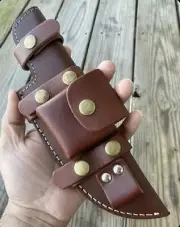 Custom Handmade Fix Blade Knife Beautiful Leather Sheath