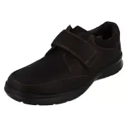 Mens Clarks Casual Hook & Loop STRAP Leather Shoe COTRELL STRAP