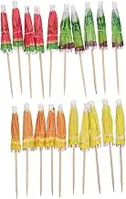 UTHCLO 40Pcs Cocktail Umbrella Picks Fruit Drink Sticks for Creative Appetizer Skewers Fun and Practical Parasol Design for Home Events