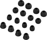Replacement Ear Tips Earbuds for Beats Powerbeats Pro Headphones, Made of Soft and Comfortable Silicone Material, Waterproof and Sweatproof, Also Compatible with Beats Flex/BeatsX(8 Pairs/Black)