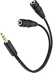 Tofficu Male to Female Audio Cable Adapter Stereo Signal Splitter for Headphones Audio Systems Design Compatible with Digital Devices