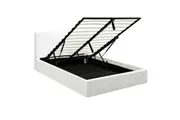 Gas Lift Storage Bed Frame -White